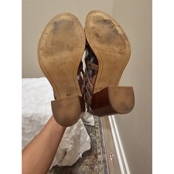 Sam Edelman Stacked Heel Studded Sandals Heels Size 7.5 - Picture 9 of 10